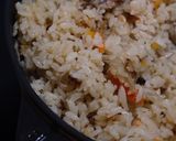 STAUBで旨み凝縮❁さば缶炊き込みご飯作り方6写真
