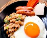 納豆ウインナーごはん♬時短丼♥簡単朝食作り方36写真