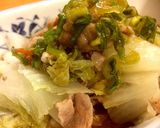 ☆白菜と豚肉のネギだれ☆フライパン蒸し作り方5写真