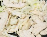 鶏肉のウスター＆トンカツソースの焼きそば作り方2写真