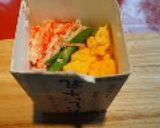 牛乳パック・菊花と海老の押し寿司作り方7写真