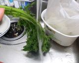 人参の葉と茎のきんぴら作り方1写真