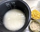帆立とコーンの炊き込みご飯作り方1写真