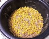帆立とコーンの炊き込みご飯作り方4写真