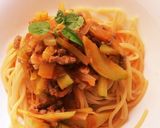 ズッキーニ入りボロネーゼパスタ♬作り方7写真