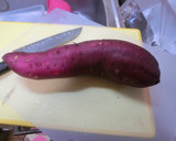さつまいもとタコのわさび山椒和え作り方1写真