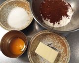 "甘さ控えめ"ココアバタークッキー作り方1写真
