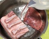 豚ばらブロックの赤味噌煮〜(o˘◡˘o)作り方4写真