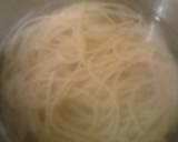 昼食　永谷園のお茶漬けとキャベツのパスタ作り方1写真