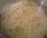 昼食　永谷園のお茶漬けとキャベツのパスタ作り方1写真