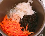 ツナと蓮根入り、ひじきごはんのいなり寿司作り方2写真