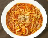 スープのリメイクに＊簡単洋風トマトうどん作り方6写真