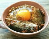 簡単♡さんま蒲焼き缶詰で納豆卵かけごはん作り方2写真