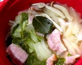 電子レンジ圧力鍋セロリ香るコンソメスープ作り方3写真