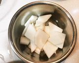 蕪とお揚げさんのお味噌汁作り方1写真