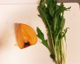 ワインのお供に ＊柿と水菜のサラダ＊作り方1写真