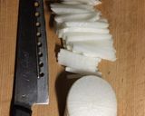 大根のたらこ炒め作り方1写真