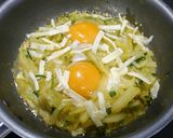 簡単！白菜小松菜の巣篭りチーズ焼き作り方5写真