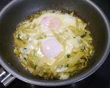 簡単！白菜小松菜の巣篭りチーズ焼き作り方6写真
