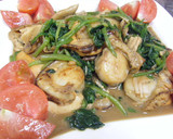 簡単❤ほたてとほうれん草のバター焼き作り方3写真