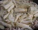 京芋エノキタケ豚こま肉玉ねぎのみそ炒め作り方6写真