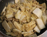 京芋エノキタケ豚こま肉玉ねぎのみそ炒め作り方7写真