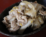 京芋エノキタケ豚こま肉玉ねぎのみそ炒め作り方8写真
