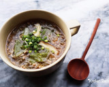 白菜と豚ひき肉のとろぉ～りスープ作り方4写真