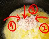 お弁当に★卵1個でカニカマとマヨの卵焼き作り方3写真