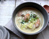 白菜と豚ひき肉のとろぉ～りスープ作り方7写真