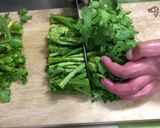 簡単で栄養豊富、豚肉と春菊のポン酢炒め作り方1写真