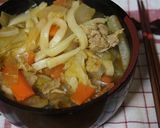 鍋の残り野菜でこくのあるカレーうどん作り方4写真