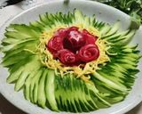 キュウリだけで綺麗なサラダ作り方14写真