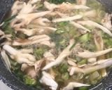 長葱の豆乳スープ。作り方2写真