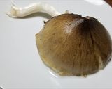 霜降りシメジと柿の実のスクランブルエッグ作り方1写真