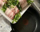 豆苗の豚バラ巻き！作り方3写真