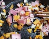 霜降りシメジと柿の実のスクランブルエッグ作り方5写真