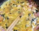霜降りシメジと柿の実のスクランブルエッグ作り方8写真