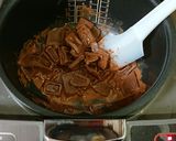 炊飯器で♡柚子と胡桃の濃厚チョコケーキ作り方4写真