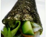 タルタルと昆布の佃煮のサラダ巻き作り方4写真