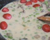 ゴボウとトマトの味噌クリームパスタ作り方5写真
