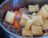 作り置き♪ひき肉と人参とひじきの煮もの作り方4写真