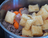 作り置き♪ひき肉と人参とひじきの煮もの作り方4写真