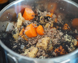 作り置き♪ひき肉と人参とひじきの煮もの作り方6写真