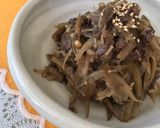 牛しぐれ煮。ごぼう・えのき入り。お弁当に作り方7写真