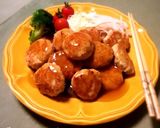 鶏胸肉でつくねあんかけ作り方7写真
