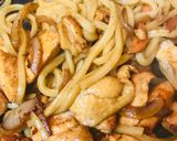 パパッと鶏焼きうどん作り方3写真