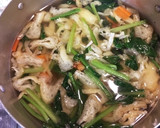 白だしで作る生姜と小松菜のスープ作り方6写真