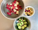 さつま芋とお豆の腸活アイオリサラダ作り方1写真