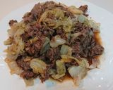 牛肩ロースとキャベツの鰹醤油炒め作り方5写真